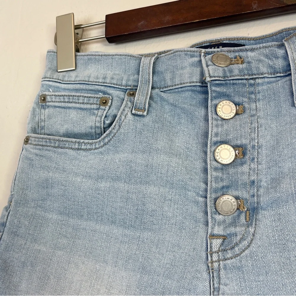 ✖️SOLD✖️•J.CREW• Button Front High Rise Denim Shorts L4673 Size 25 - Picture 4 of 10